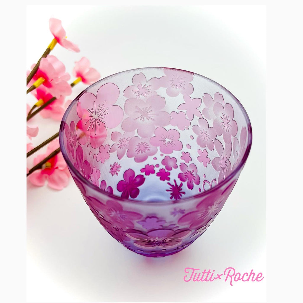 お雛さんコラボハナビラハラリ春色グラスとお花形のポットマットセット